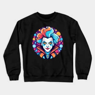 Clown Halloween Illustration Crewneck Sweatshirt